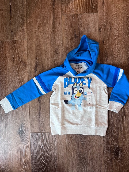 jumping beans Bluey Hooded Pullover in Bright Blue & Light Gray - Picture 4 of 4